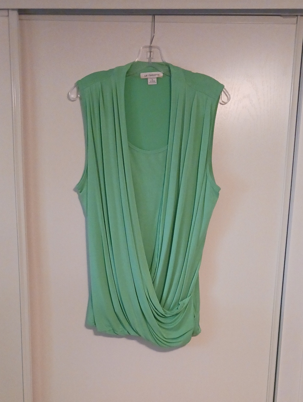 Liz Claiborne Mint Green Draped Sleeveless Camisole